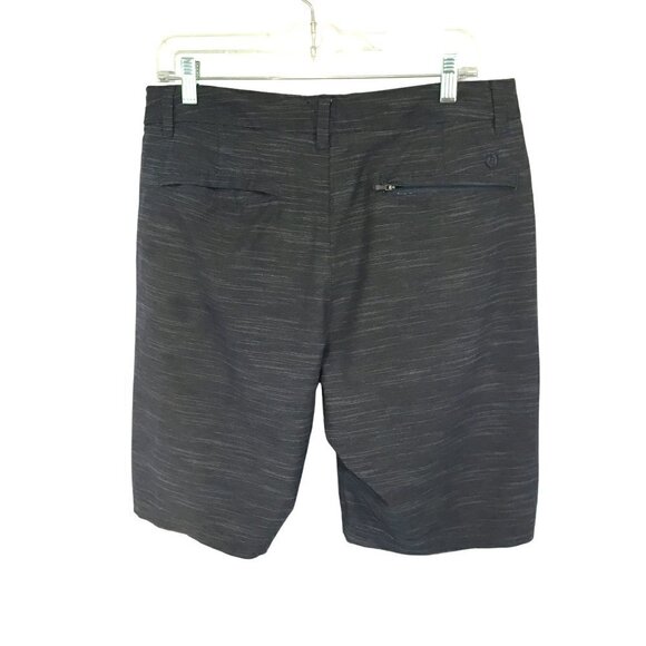 Hang Ten Men's Bermuda Shorts in Heathered Blue Sz 32 Belt Loops Pockets Stretch - Picture 2 of 11